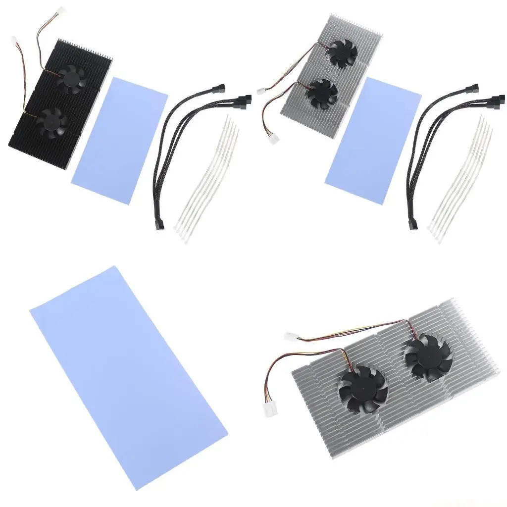 GPU Backplane Radiator For RTX 3090 3080 3070 Graphics Card Memory Fans Heatsink