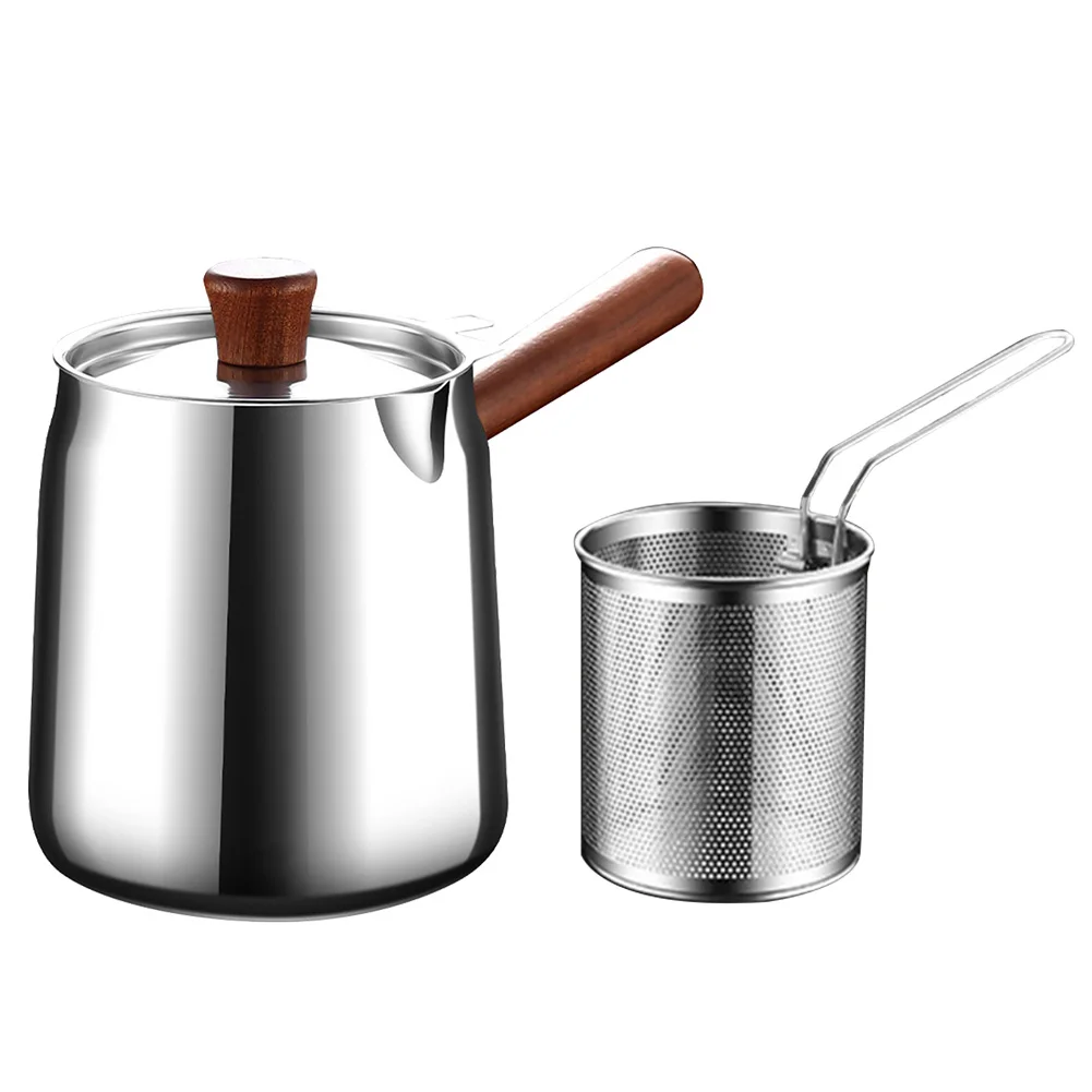 Convenient Cooking Deep Fryer Pan Home Cooking Kitchen Use Outer Diameter 15cm Versatile Cooking Appliance Frying Pan