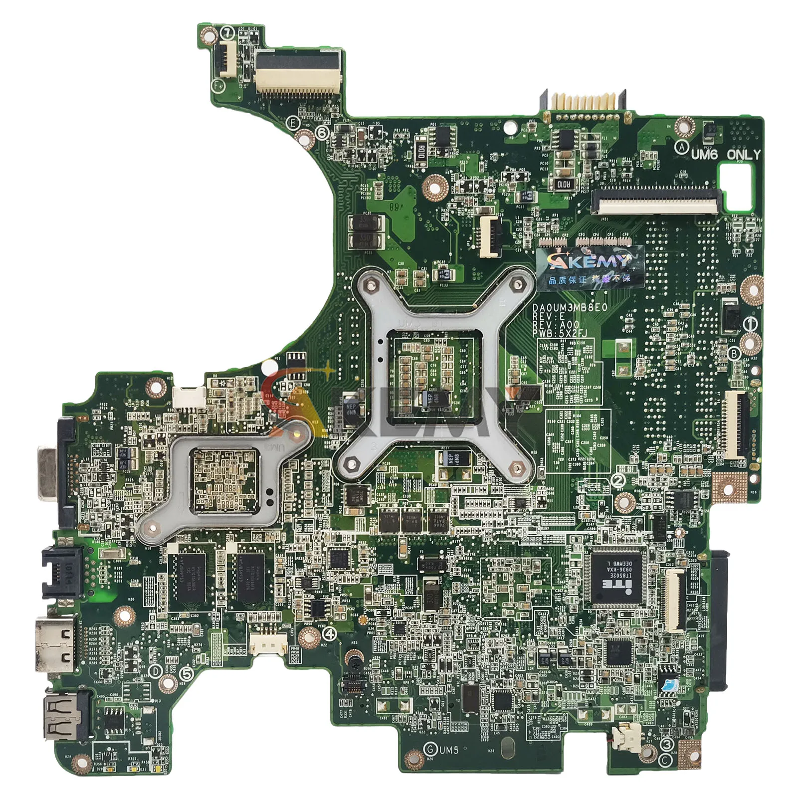 Материнская плата DA0UM3MB8E0 для Dell Inspiron 1564 1764 CN-0953PN CN-06T28N 6T28N 00W15K DDR3, материнская плата для ноутбука протестирована нормально