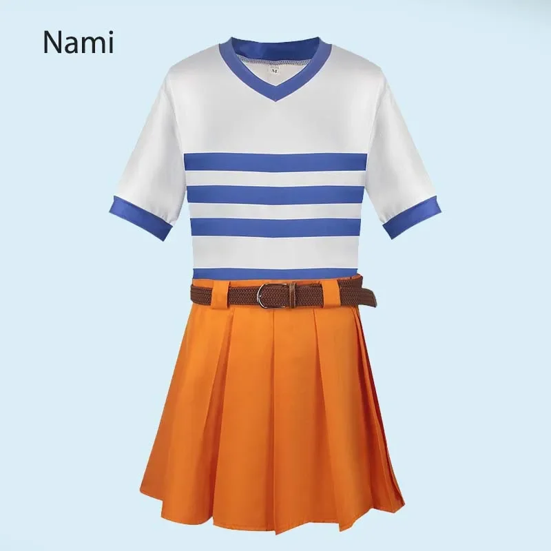 Anime Cosplay Movie Nami Tshirt gonna abiti con cintura in vita per ragazze donne Halloween Party Nami Costume Cosplay