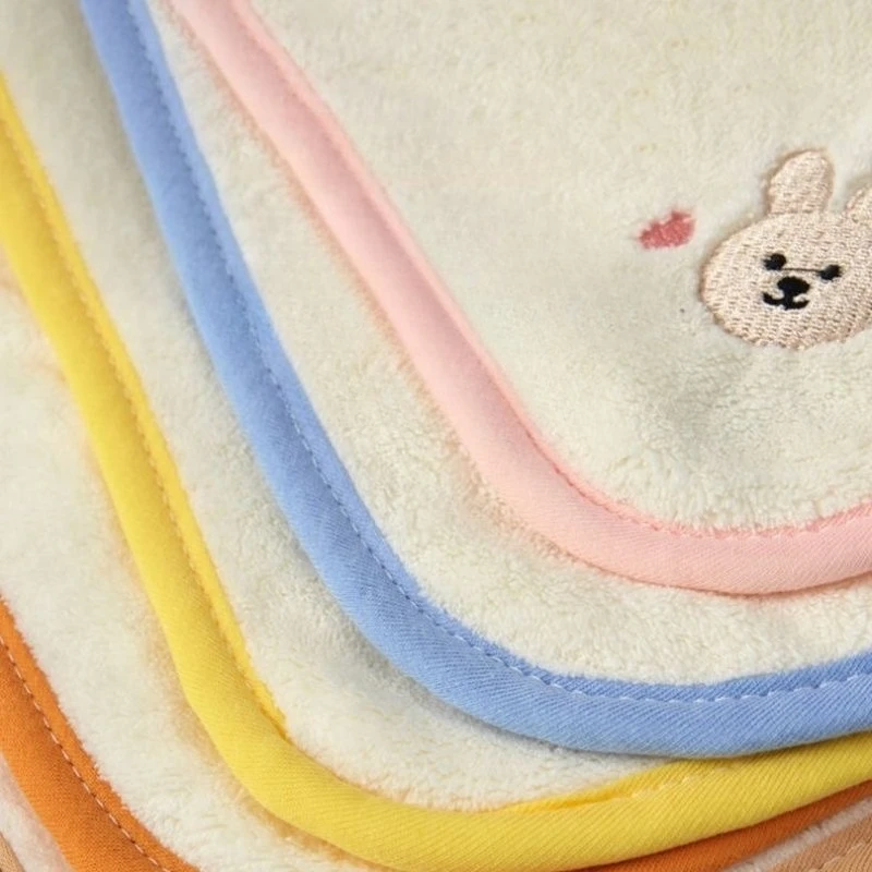 5 шт., набор детских полотенец, мягкое, приятное для кожи, слюнявное полотенце для новорожденных, коралловый флис, впитывающие детские квадратные полотенца для лица