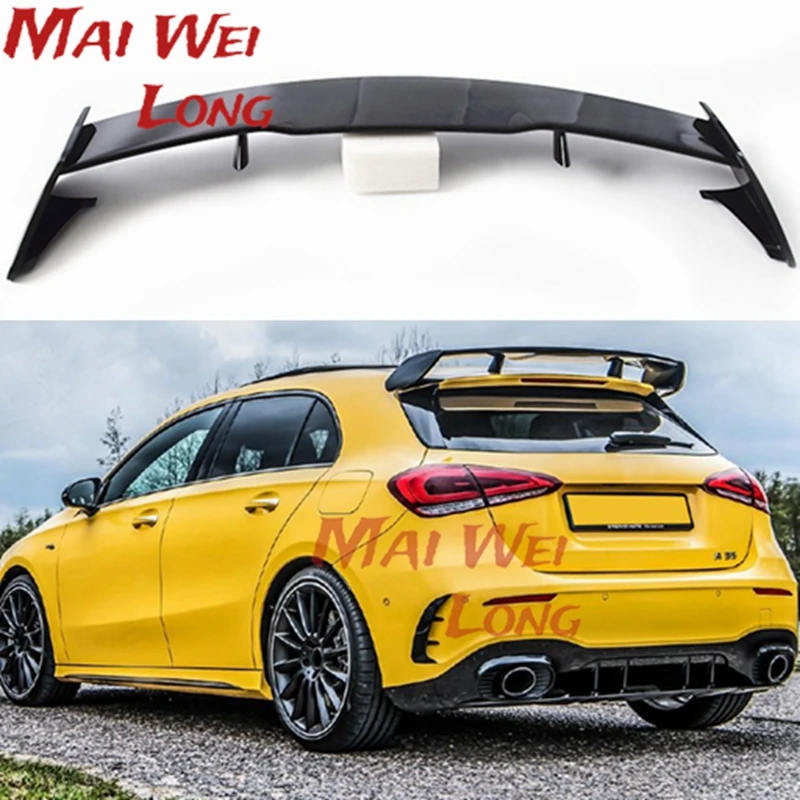 For Mercedes Benz W177 Hatchback A-Class A180 A200 A250 A260 & A45  2019 2020 ABS Plastic Black Red Color Rear Spoiler Wing