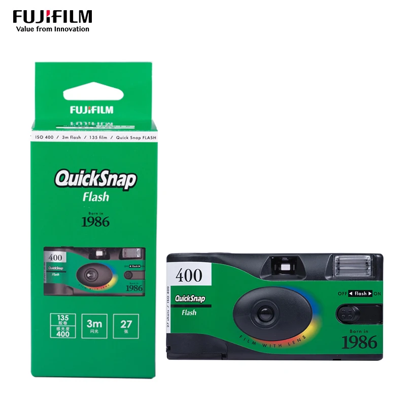 Original Fujifilm XTRA400 Disposable Film Camera with Flash 27 Exposure Color Photos Film Birthday Gift Retro Film Camera