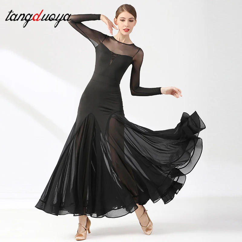 

Modern Dance Ballroom Dance Performance Dresses Women Simple Waltz Dancing Adult Elegant Competition Social Dancing Dress
