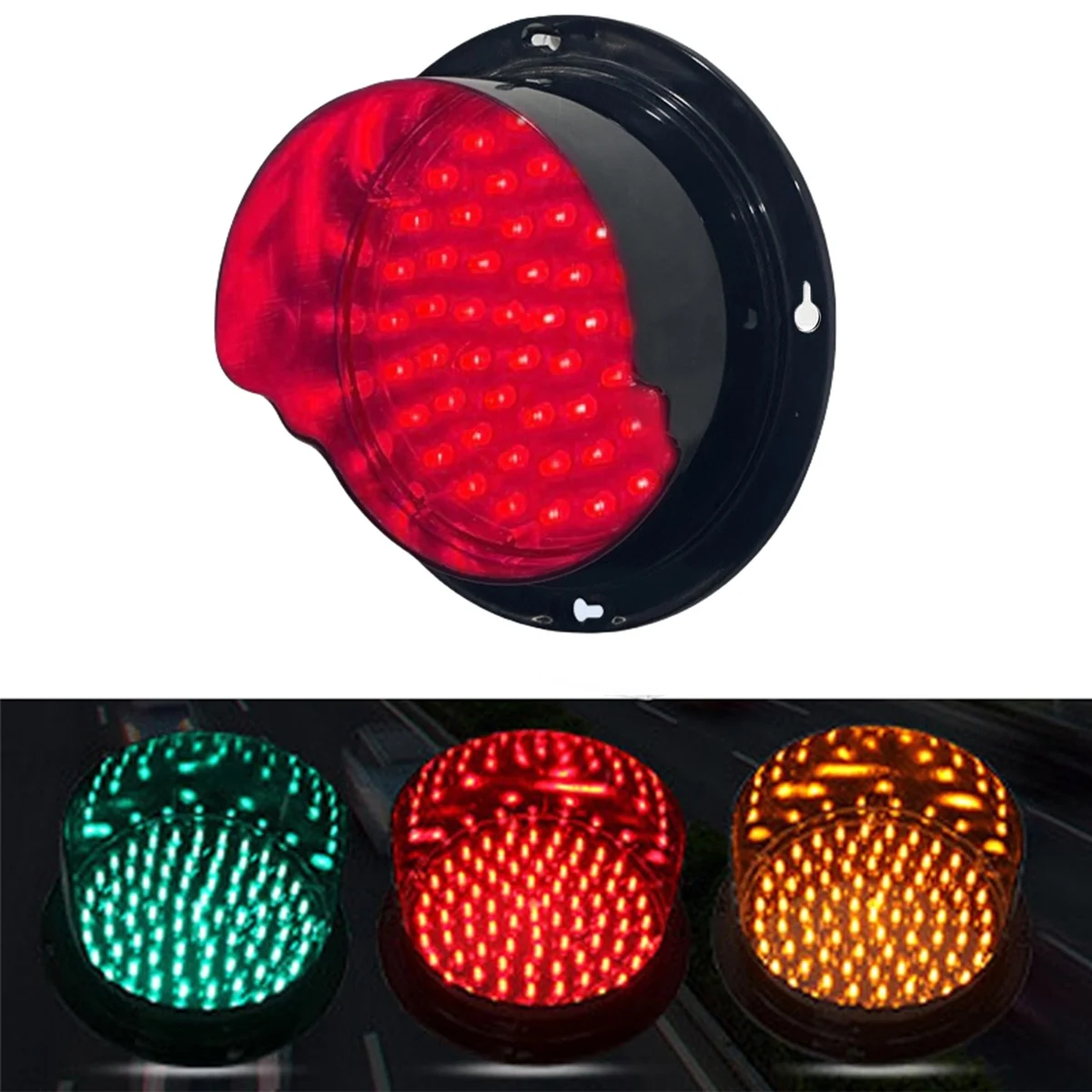 Предупреждающая лампа светофора 125 мм, водонепроницаемая и устойчивая к высоким температурам, высокая дневная видимость, подходит для обучения, дорожек