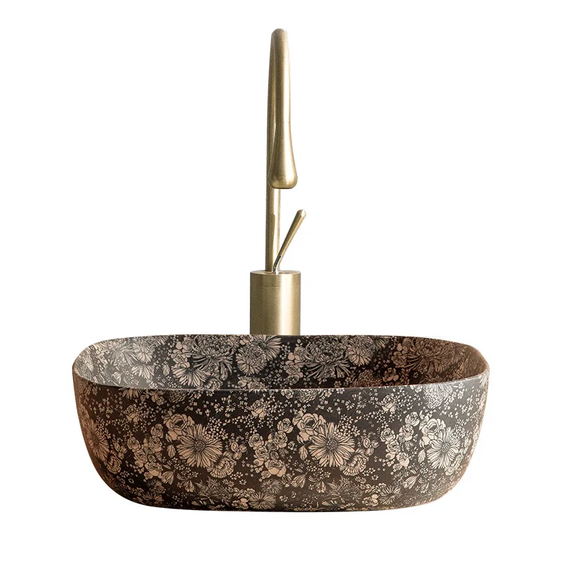 

Ceramic Balcony Platform Basin B & B Bathroom Toilet Washbasin Creative Outdoor Water Basin