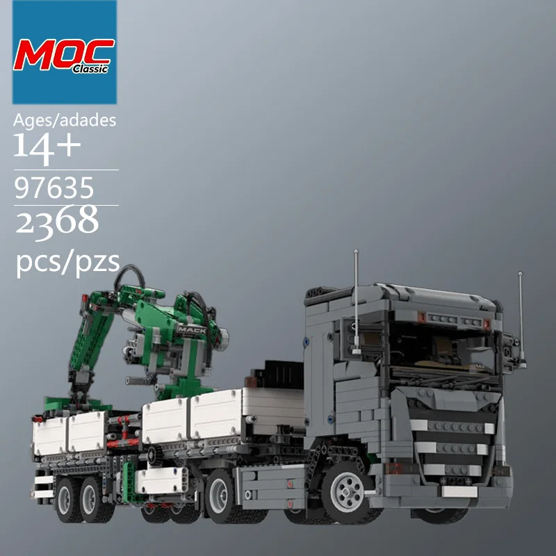 Specially Customized MOC G370 Truck With Grab Crane Trailer Technic Model - Trendy Educational Toys, Stress-Relieving Toy&Gifts