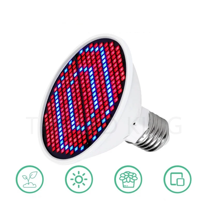 Luz Led de espectro completo para cultivo de verduras, lámpara Phyto, E27/GU10/MR16, 220V, 200, 300 LED, SMD2835