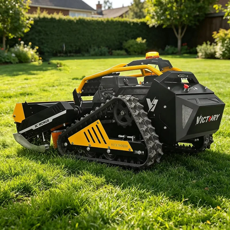 Automatic Lawn Robot Mower Grass Cutting Machine Track Cutter Lawn Mower With Remote Control for Sale