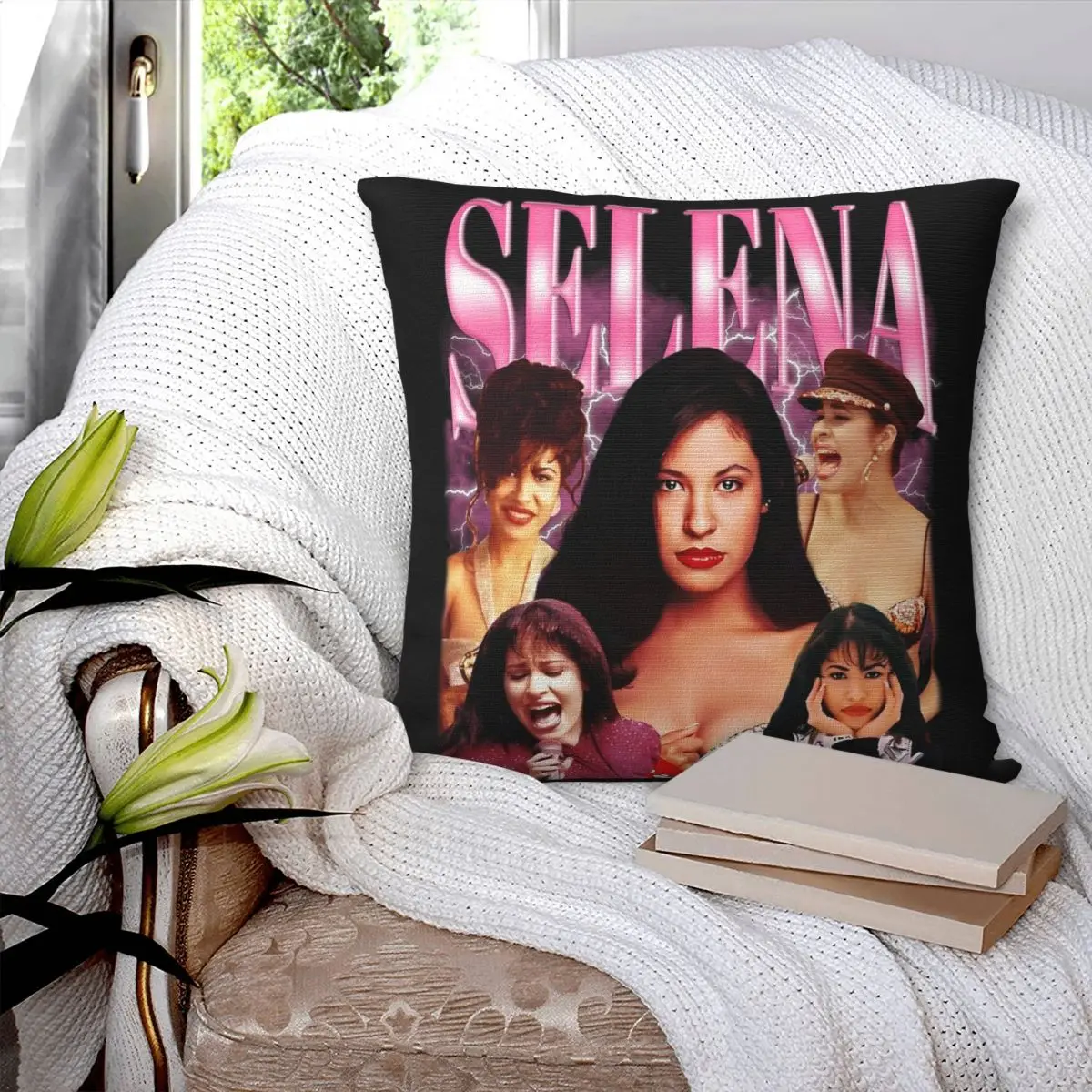 Selena Quintanilla Pillowcase Printing Polyester Cushion Cover Gift Throw Pillow Case Cover Home Drop Shipping 45X45cm