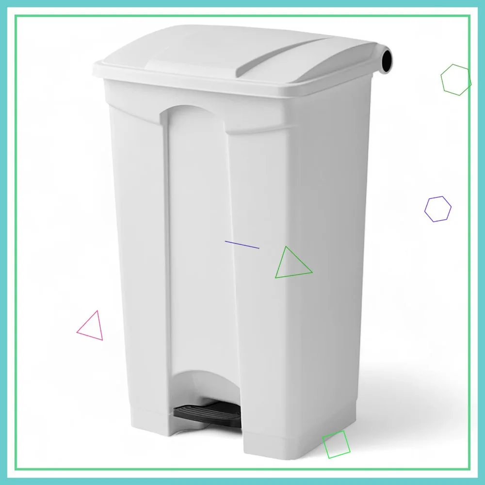 

Мусорное ведро на 23 галлона с педалью - контейнер для отходов с крышкой для контроля запаха, без необходимости использования рук, для кухни, ванной, офиса