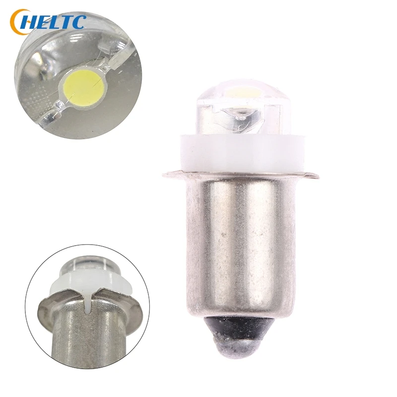 V-shaped Notch LED For Focus Flashlight Replacement Bulb P13.5S PR2 1W Led Torch Work Light Lamp DC 2.2-2.5V White