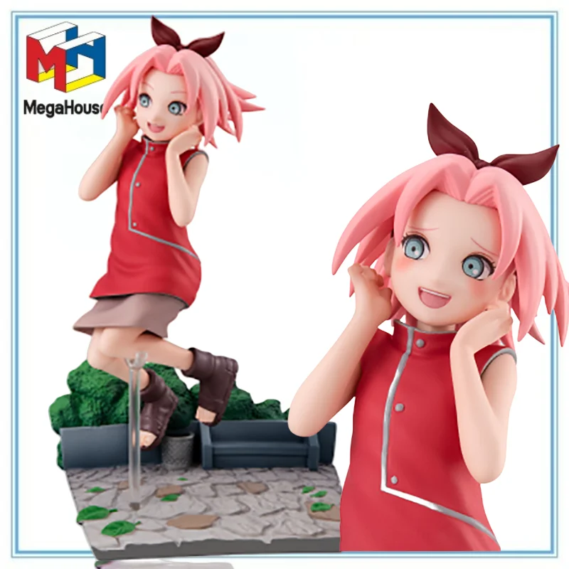 

MegaHouse Genuine Naruto - Харуно Сакура - G.E.M. - Иди! Коллекция серии Модель Мультяшный персонаж Гаражный комплект Фигурка