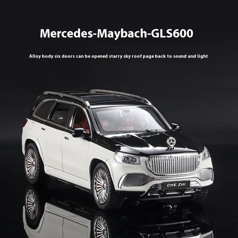 

Моделирование 1:24 Mercedes Benz Maybach GLS600, сплав для внедорожника, литая под давлением металлическая модель, коллекция хобби, декоративные изящные украшения, детская игрушка