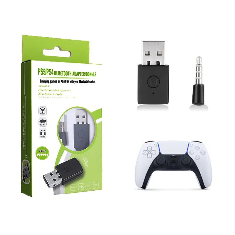 Bluetooth USB Adapter Compatible for PS5/PS4 Bluetooth Handle Receiving Adapter Headphone Receiver