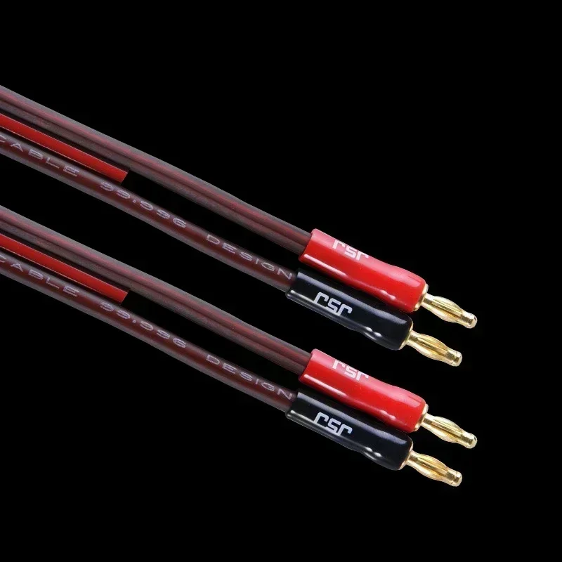 مرحبا نهاية متوازن الموز النحاس المتكلم كابل الصوت الذهبي مطلي اوديوفيلي خط OFC الموز كابل 1 متر 2 متر 3 متر 5 متر جودة عالية