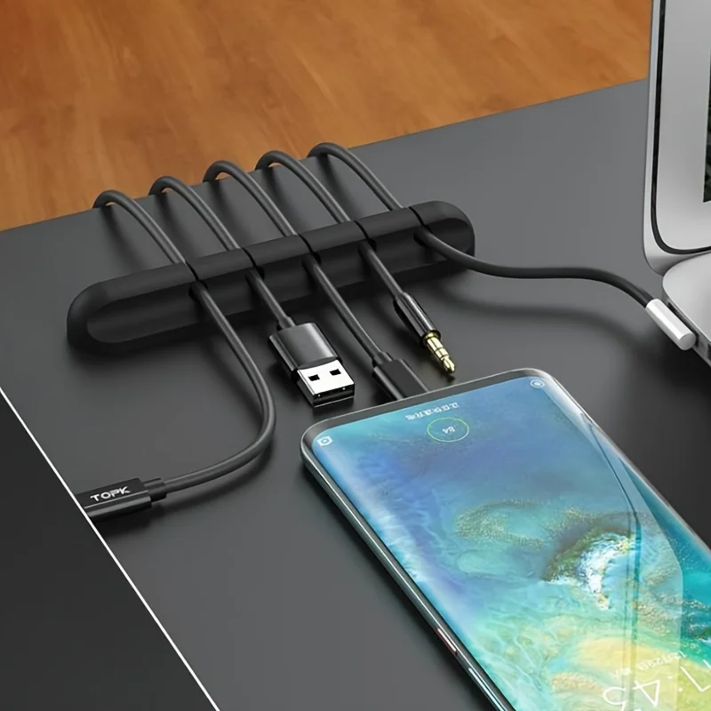 Clip organizador de cables con múltiples ranuras, sistema de gestión de cables de plástico para escritorio, hogar, oficina y coche, accesorio de soporte para cables, 10/5/1 ud.