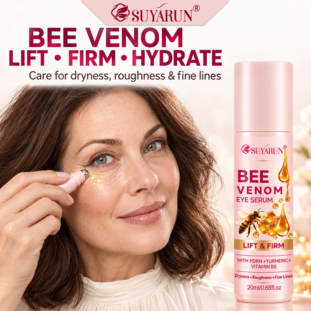 SUYARUN Bee Venom Yellow Serum Anti-Aging Moisturizing Hydrating Firming Brightening Skin Care Portable Travel Size Essence