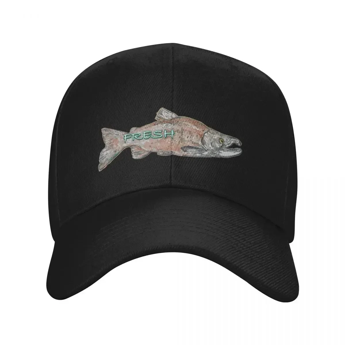 New FRESH Sockeye Salmon Baseball Cap Luxury Man Hat Uv Protection Solar Hat Unique Hats Men's Women's