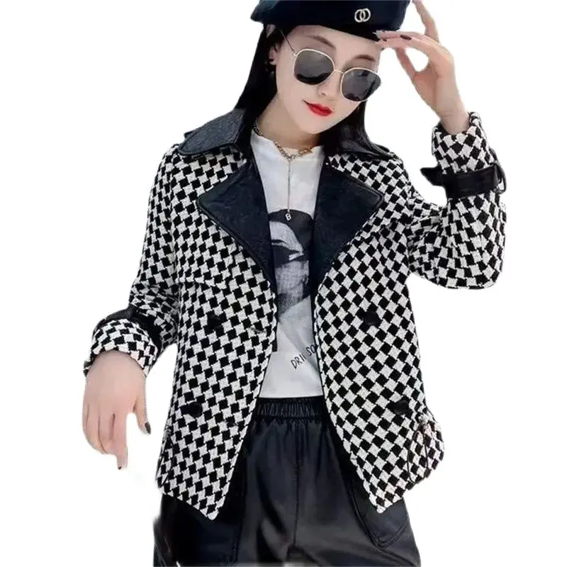 

Coat Women's New Design The Spring And Autumn 2023 Blazer Feels Like Celebrity Style Plaid High-End Fashion Suit Jacket Top
