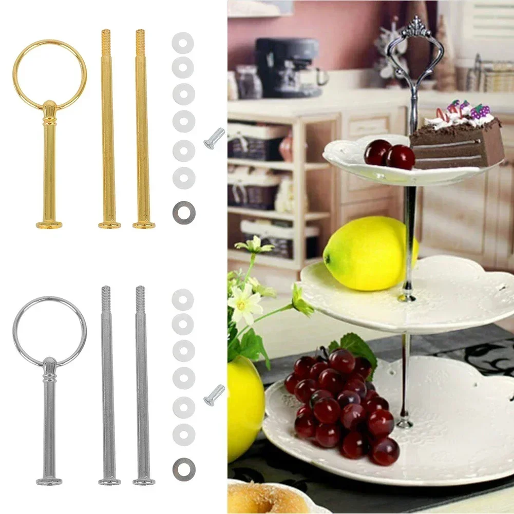 1pc Cake Plate Stand Handle With Accessories Cake Cupcake Plate Stand Fitting Handle Rod For Home Wedding Party DIY Tools