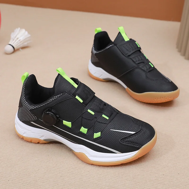 

Couples Professional Badminton Sport Shoes Non-slip Unisex Table Tennis Training Sneakers Black White Tennis Volleyball Trainers