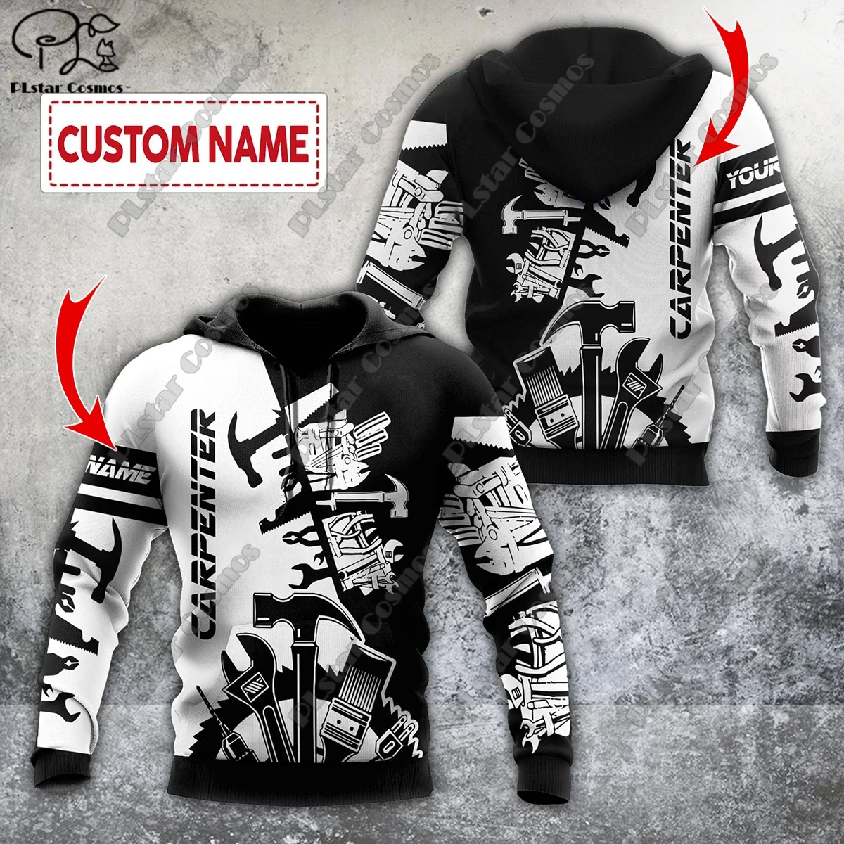 

PLstar Cosmos New 3D Printed Personalized Name Carpenter Graphic Print Unisex Clothing Fun Casual Hoodie/Sweatshirt/Zip MJ-1