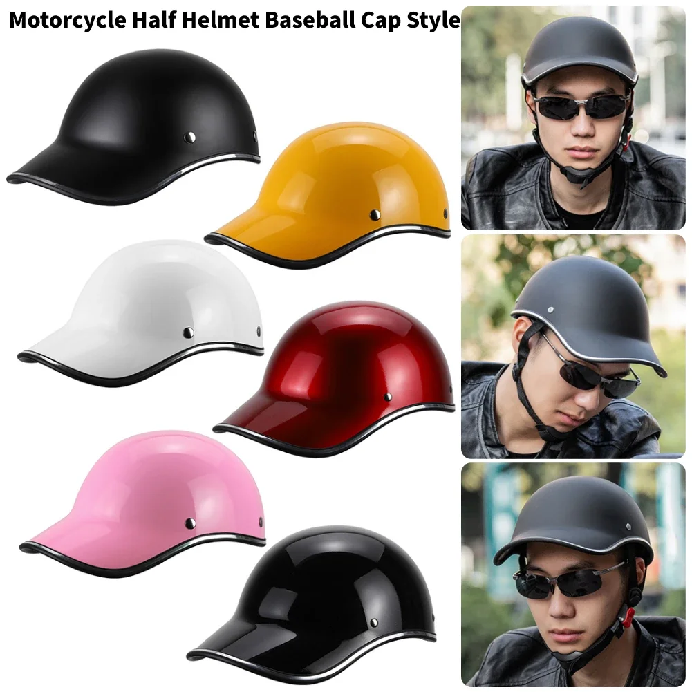 Motorcycle Half Helmet Baseball Cap Style Women Helmet Adult Electric Bicycle Helmets Bike Men Classic Scooter Mountain Light