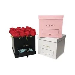 뚜껑을 가진 정연한 서랍 선물 상자 발렌타인 데이 결혼식 꽃 화장품 포장 마분지 판지 꽃집의 다용도 상자