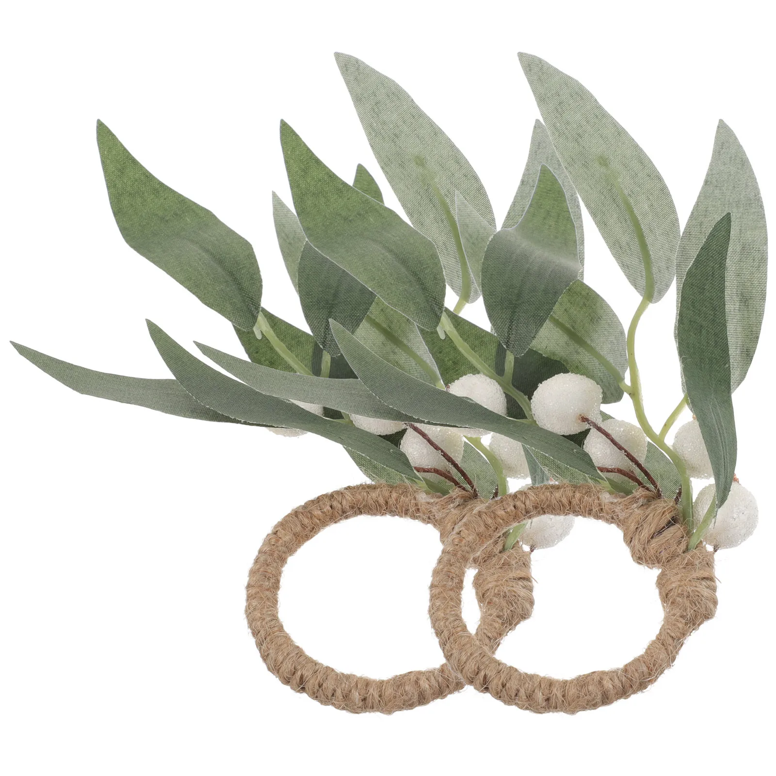 

2Pcs Delicate Napkin Rings Natural Feel Leaf Shape Table Decor for Hotel Or Home Use Reusable Serviette Ring Dining Table