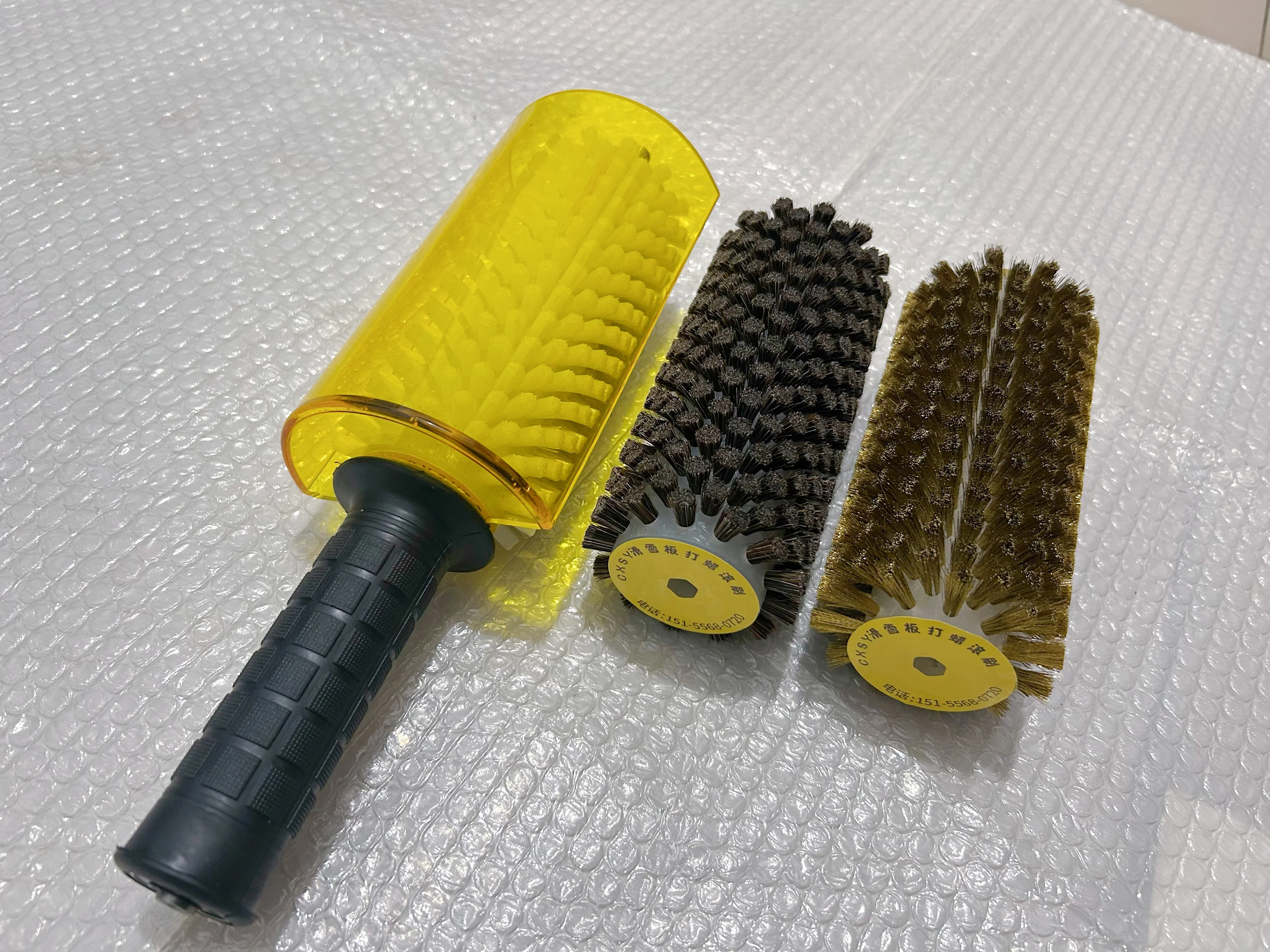 Snowboard Waxing Roller Brush, Polishing Roller Brush, Snowboard Waxing Set, Nylon Brush Horse Hair Brush, Copper Wire Brush