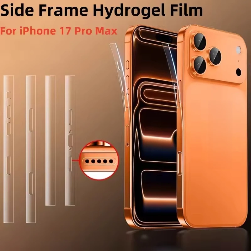 1-2PCS Seite Hydrogel Film Für iPhone 17 Air High DefinitionAnti Scratch Rahmen Telefon Grenze Für iPhone 16Pro 17 Pro Max Aufkleber