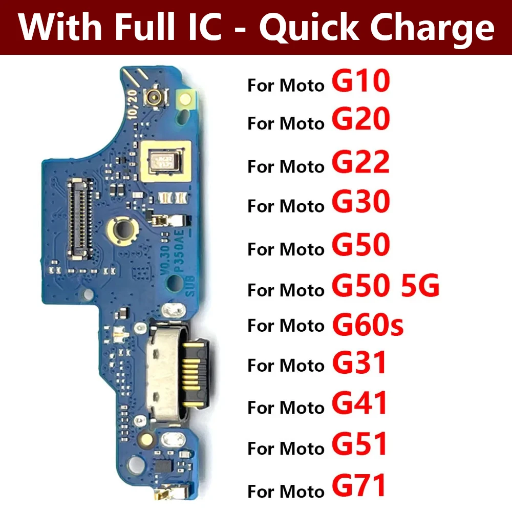 

Original Charger Board Flex For Moto G30 G10 G20 G71 G60s G22 G51 G31 G41 G50 5G G72 USB Port Connector Dock Charging Flex Cable