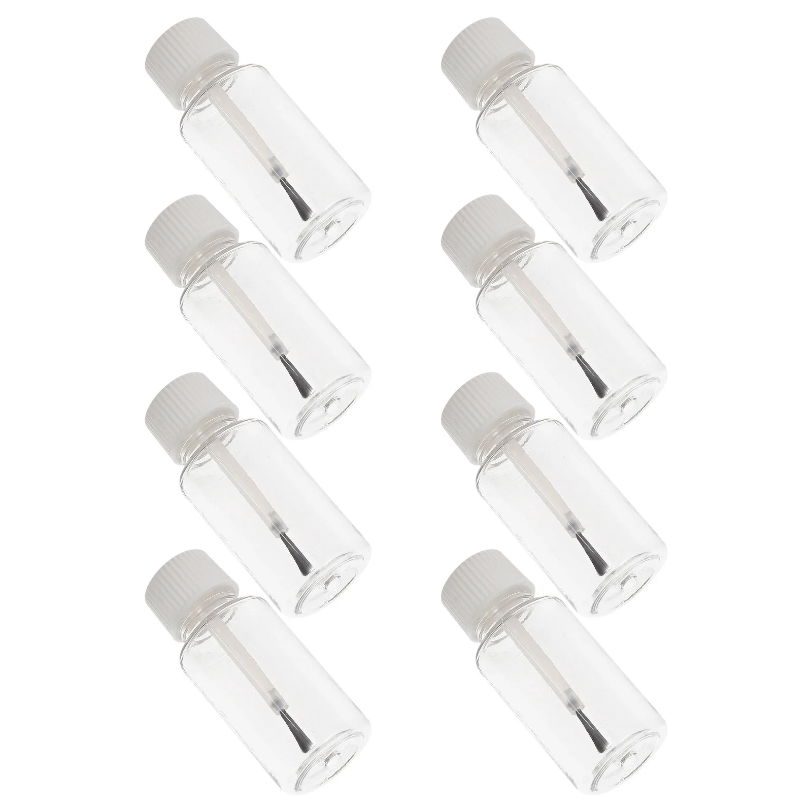 

8pcs Empty Nail Polish Bottles With Brush Clear Small Leak-Proof Applicator For Essential Oil Nail Art Gel Manicure Storage