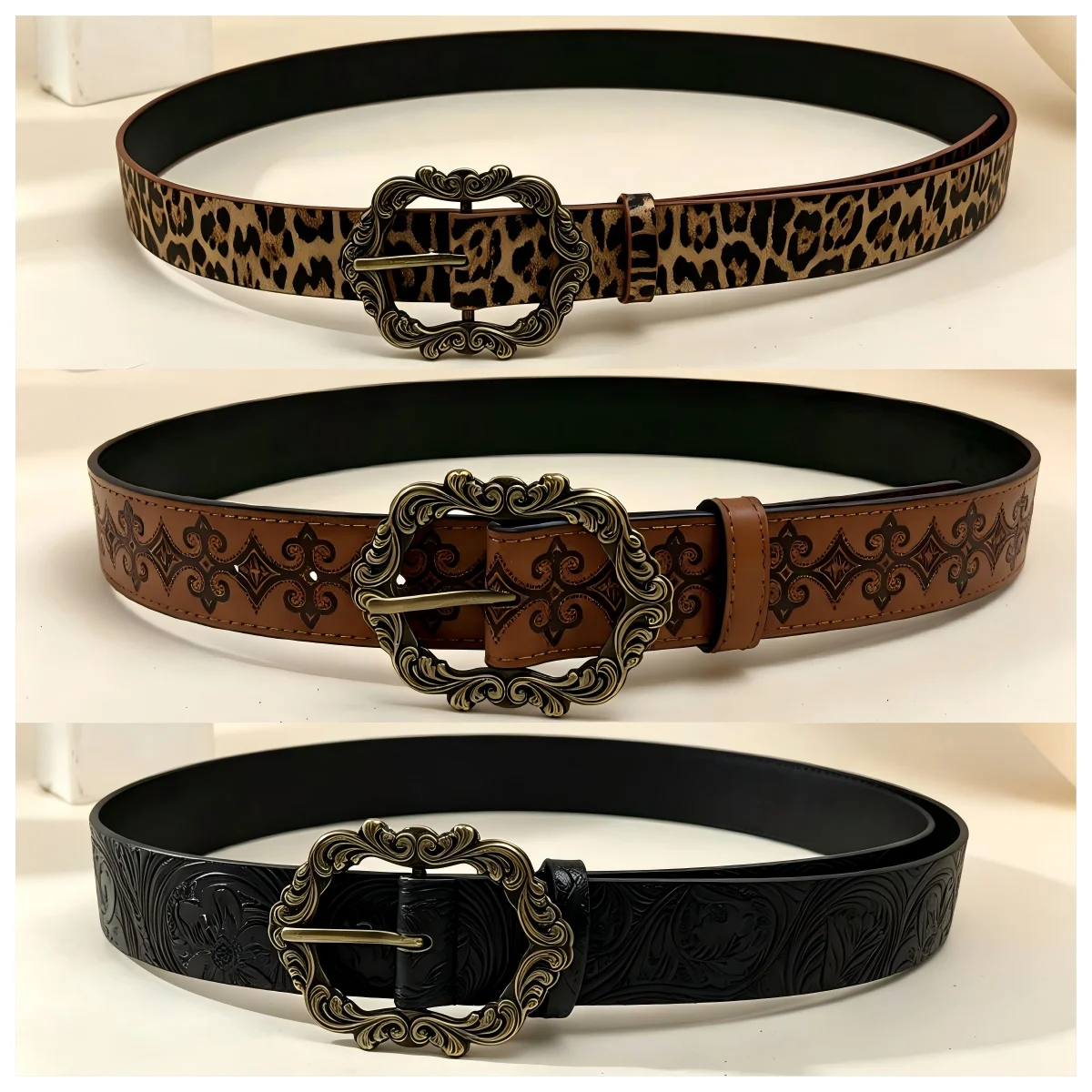 1 piece of unisex belt, simple and retro Bohemian style, suitable for denim clothing and skirts, fashionable and versatile