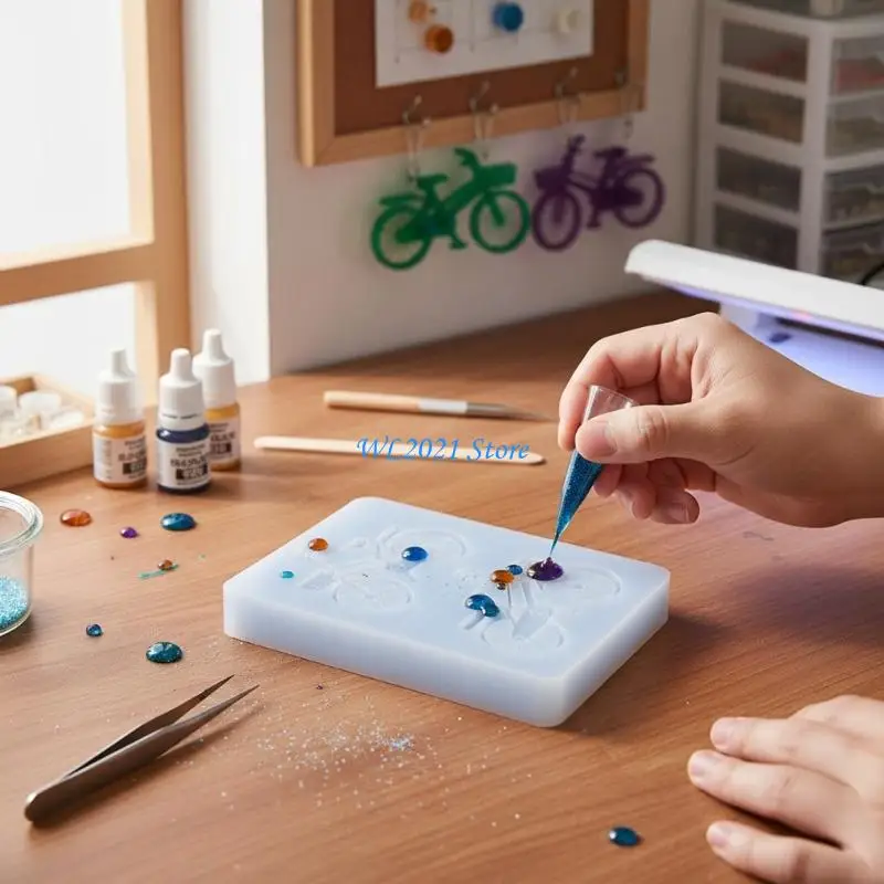 قالب G5GC من السيليكون الآمن غذائيًا لركوب الدراجات ومقاوم للحرارة وقابل لإعادة الاستخدام للمجوهرات المنزلية #3