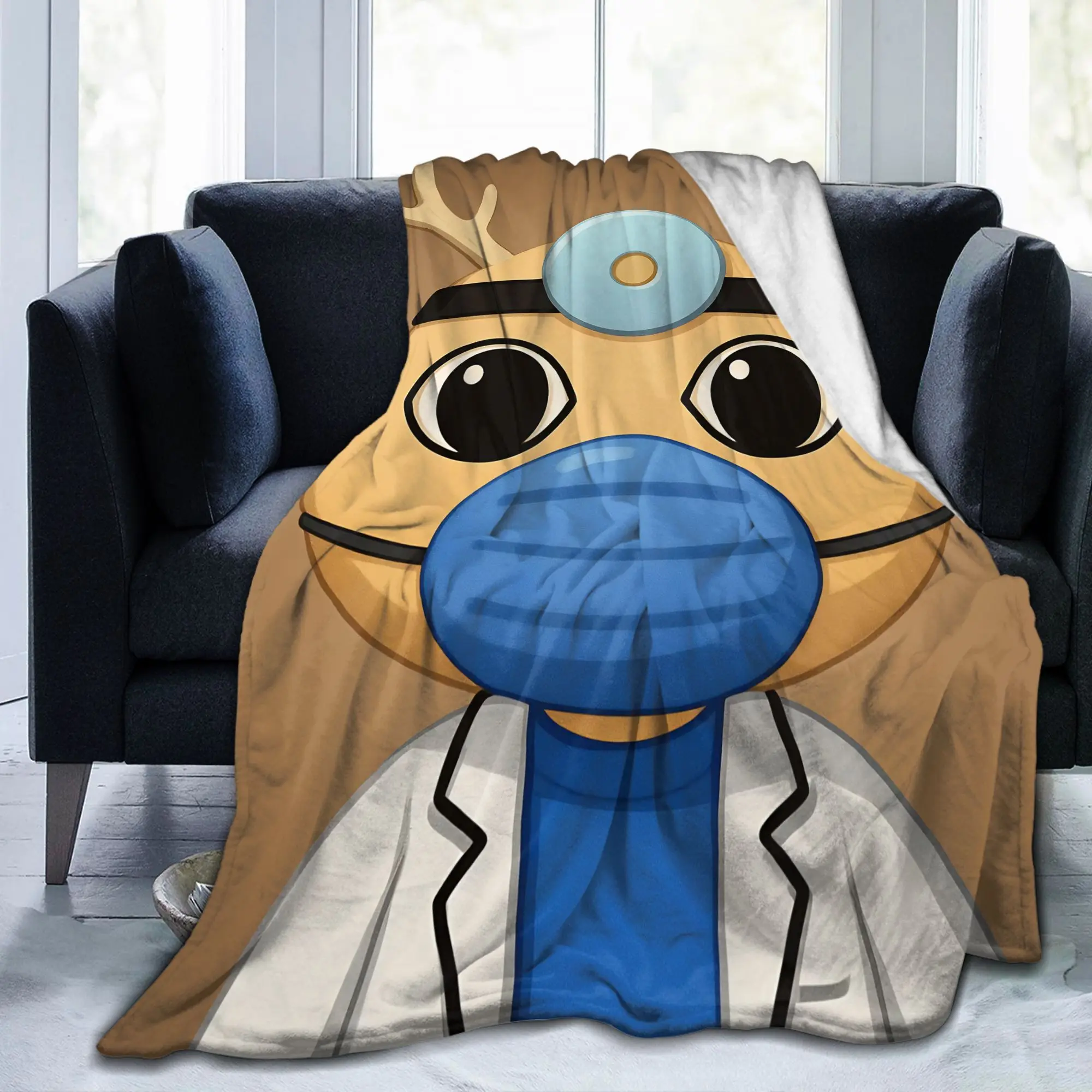 Animals Dr.Harlow Hospitals Blankets Fleece Autumn Winter Cartoon Game Portable Lightweight Throw Blanket for Bedding Throws