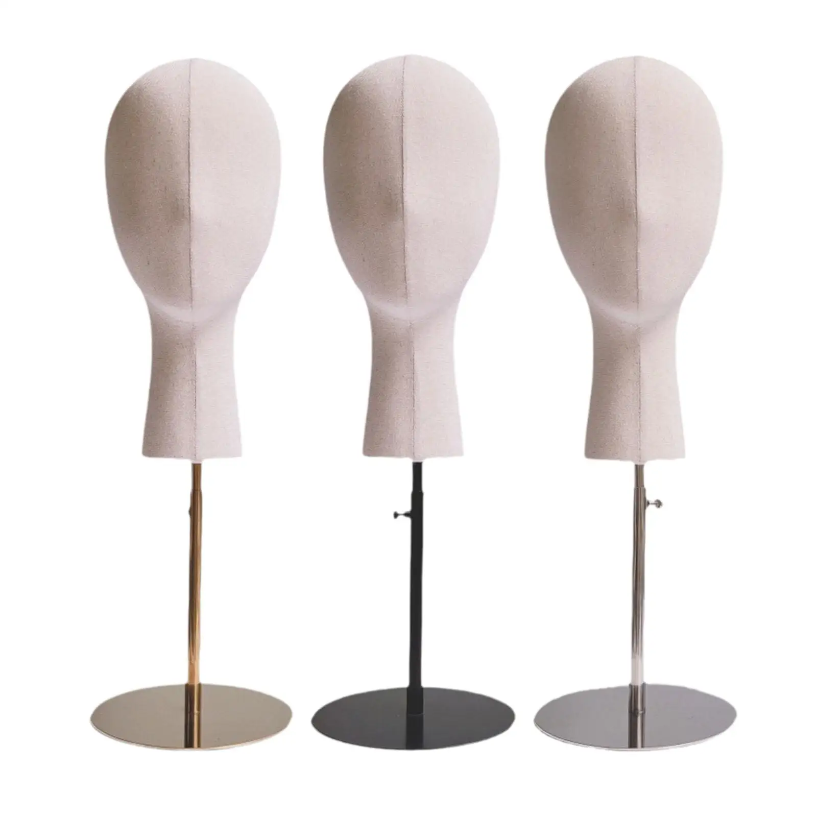 Wigs Head Wigs Holder with Base Adjustable Height Mannequin Head for Wigs Hat Stand for Hairdresser Training Home Salon