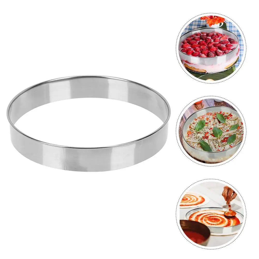Stainless Steel Pizza Loading Ring 6 Inch Round Spreading Muffin Rings Sauce Dough Cutting Biscuit Kitchen Tool Cake Scones