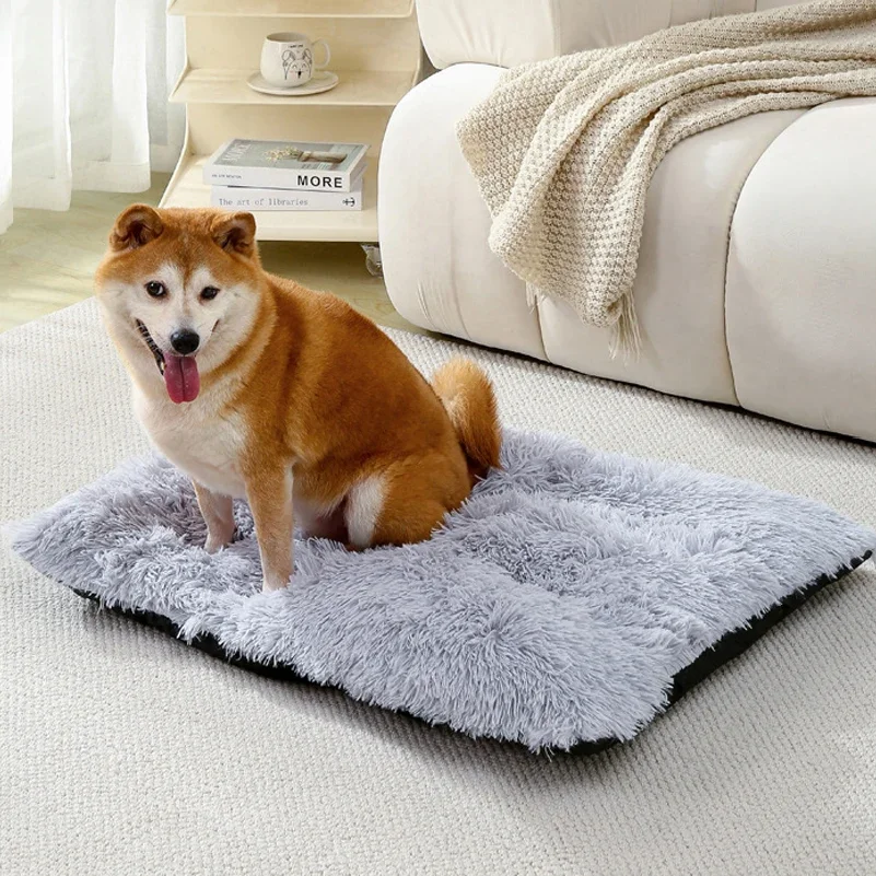 Dog Cat Pet Bed Mat Washable Plush Soft Warm Detachable Cushion Mat for Small Medium Large Dogs Cats Kennel Pad Blanket
