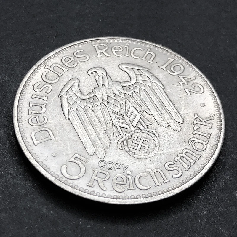 1942 Germany 5 Marks Copy Collection Commemorative Coin Antique Imitation Crafts Old Money Home Decoration Medal Christmas Gift