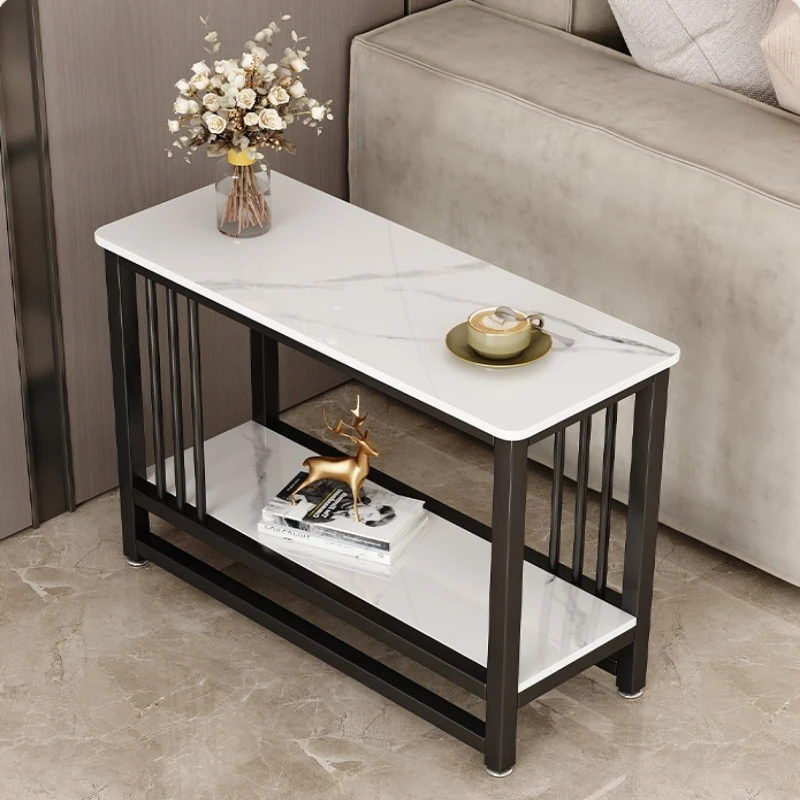Small tables by the edge of the rock slab Sofa side cabinet tea water cabinet Living room bedside table storage rack 테이블