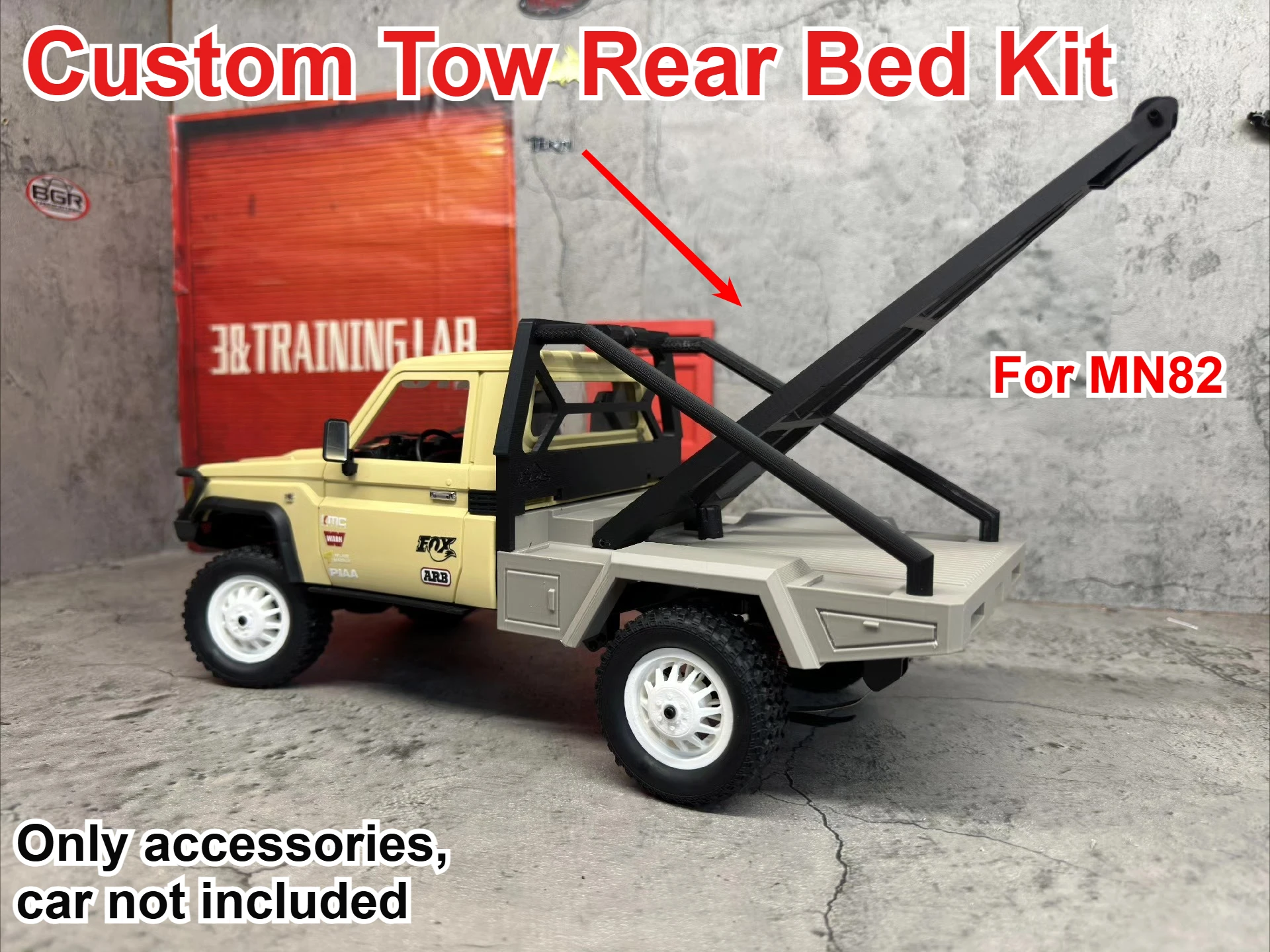 For 1/12 MN82 RC Crawler Car Tow Dump Bed Kit Custom Model Number Decorative Styling Decor Upgrade Spare Hobby Accessories