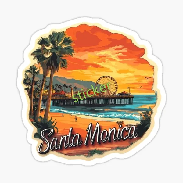 

Santa Monica Funny Decals Rear Window Vinyl Decal Car Styling Waterproof