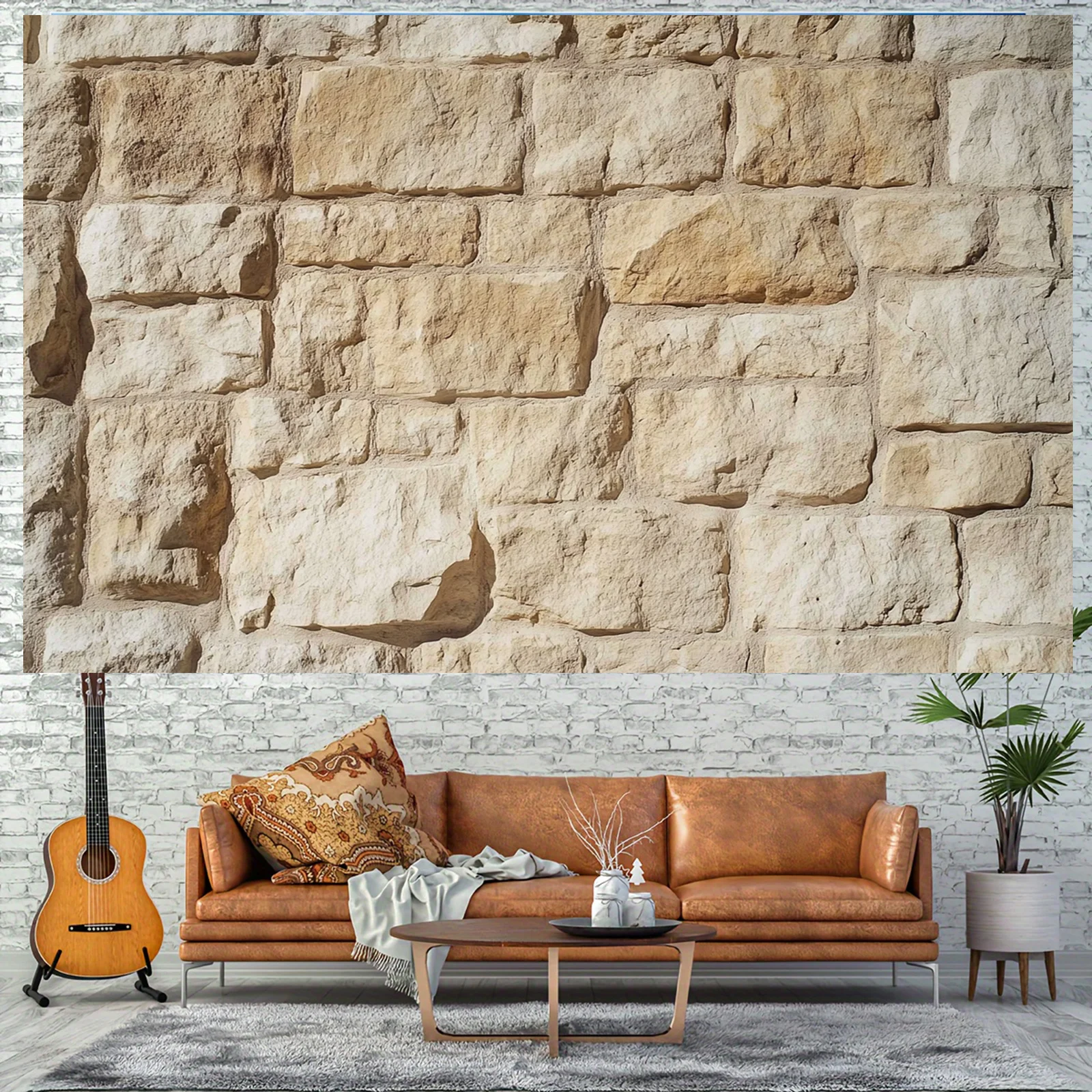 خلفية جدارية من الطوب والحجر مصنوعة من مادة البوليستر، مناسبة للتصوير الفوتوغرافي تحت عنوان قلعة القرون الوسطى #5