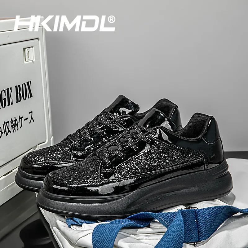 

HKIMDL Sneakers for Men Women Casual Sports Shoes Lightweight Skateboard Shoes Non Slip Comfortable Thick Sole Walking Shoes