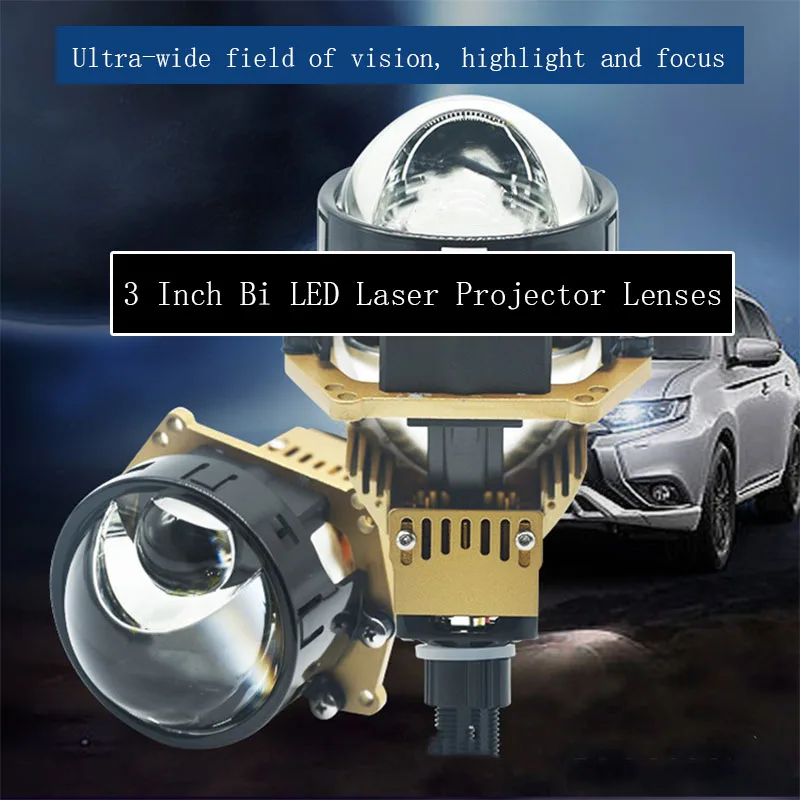 

Easy and Damage-Free Installation 3 Inch Bi LED Laser Projector Lenses with Car Light Headlight Retrofit Accessories