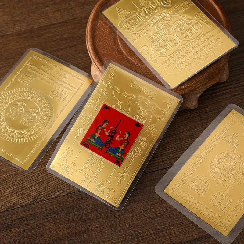 تميمة بوذا التايلاندية لعام 2025 مع الرونية الخاصة، وحقيبة المال، وديكور آلهة الحظ، وبطاقة ميمونة، وحسن سعيد #4