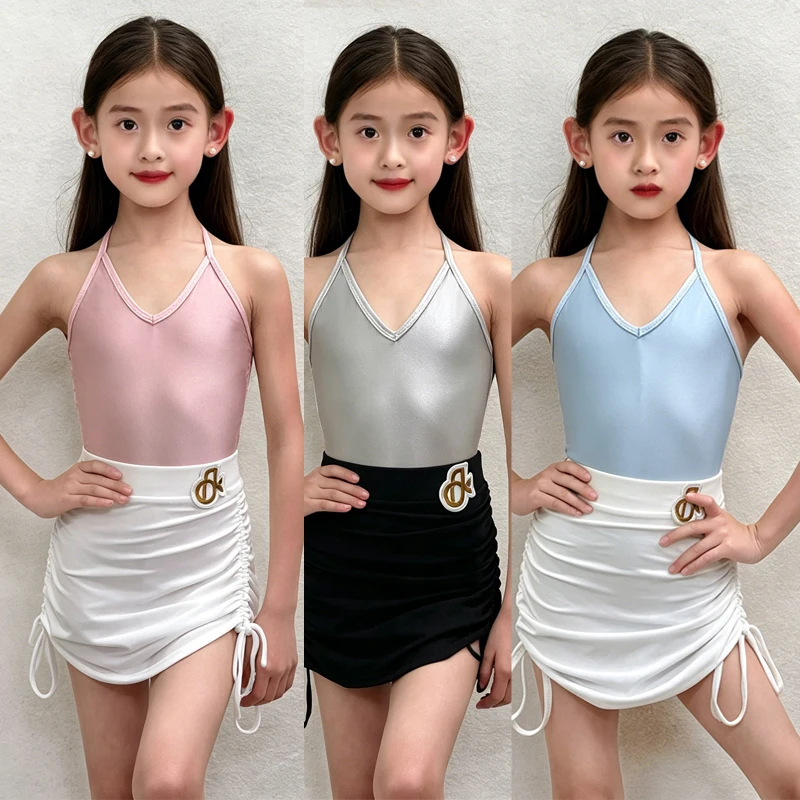 

Kids Cha Cha Latin Dance Performance Suits Girls Latin Dance Competition Costume Children'S Latin Dance Training Wear SL15718