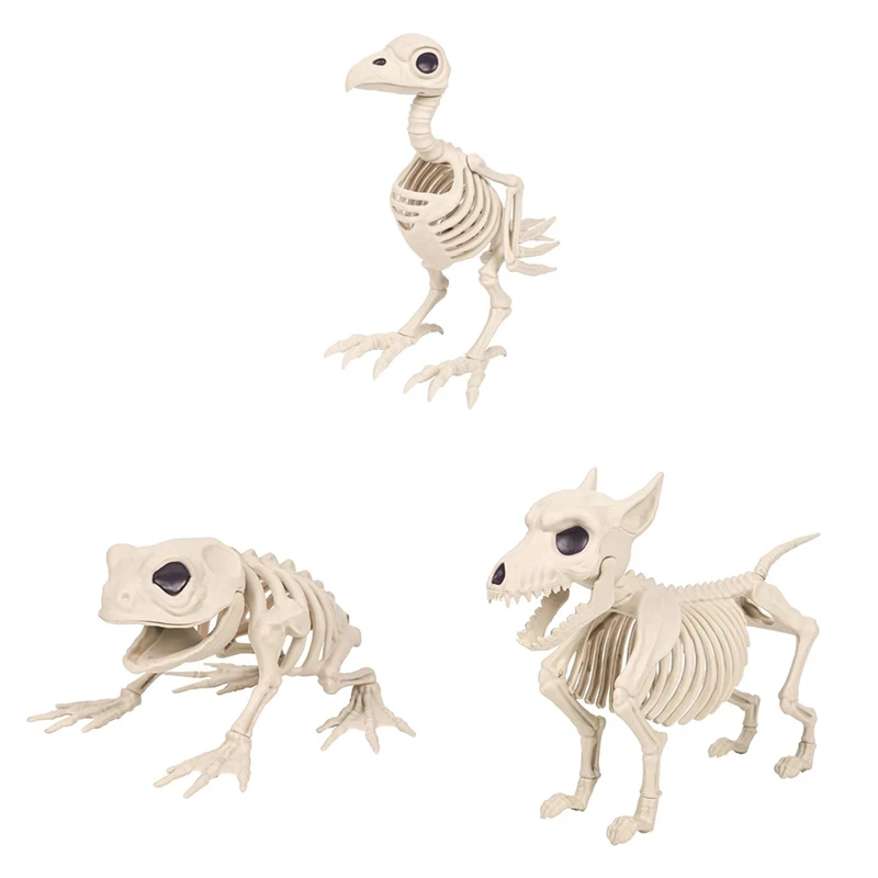 

M16K-Skeleton Halloween Decorations - Posable Skeleton Animals Skeletons With Posable Joints Halloween Decor